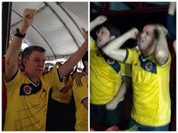 Los candidatos celebraron el triunfo de Colombia a su manera