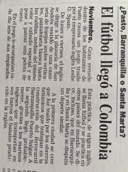 El día que el fútbol llegó a Colombia, hace más de cien años