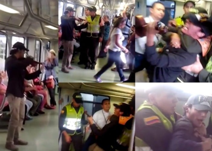 El violinista que sacaron del metro de Medellín