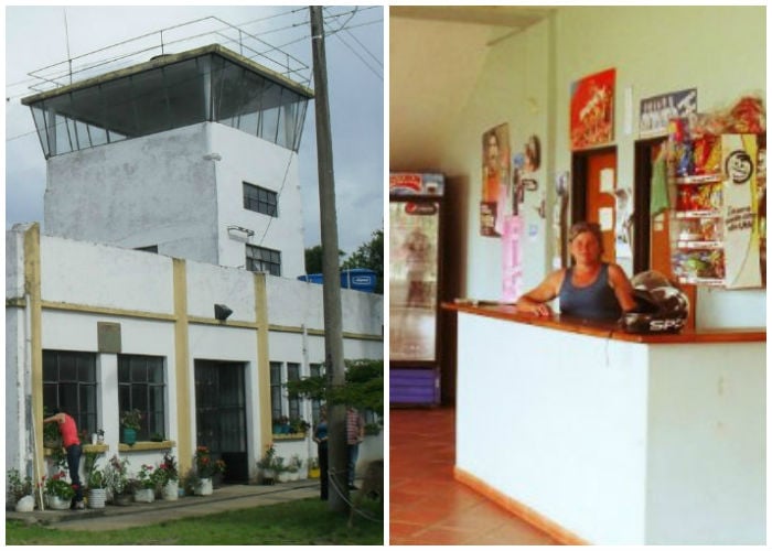 La familia que vive en la torre de control del aeropuerto de San Gil