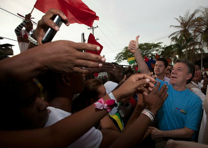 “Presidente Santos, la paz también se construye con los negros, nosotros también votamos por usted”