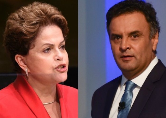 Rousseff  y Aécio Neves por la presidencia de Brasil