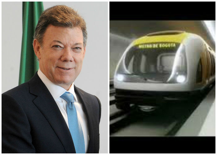 Santos en campaña prometió metro para Bogotá