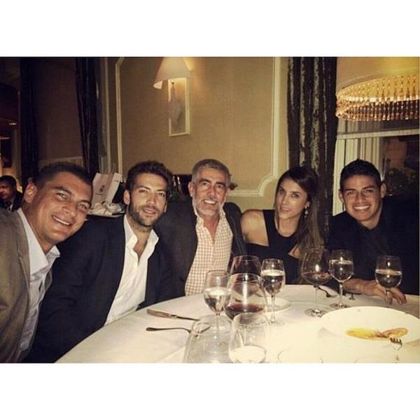 La cena de Martín Santos y el presidente de Pacific Rubiales con James en Madrid