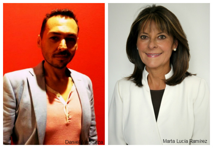 Marta Lucía Ramírez en el ring del Club el Nogal