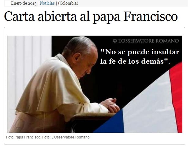 Carta abierta al papa Francisco