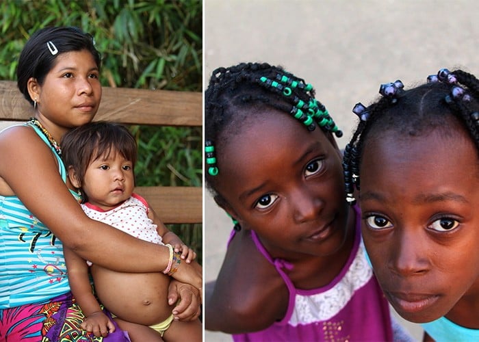 La separación entre los niños negros y los niños indígenas es evidente en el Chocó.   Yesenia y Yirlesa dos niñas bojayaceñas