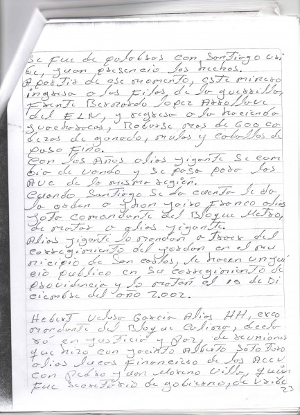  - El cuaderno del acusador de Uribe