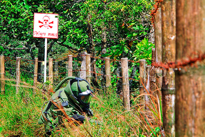 De Colombia, las FARC y las minas antipersona.