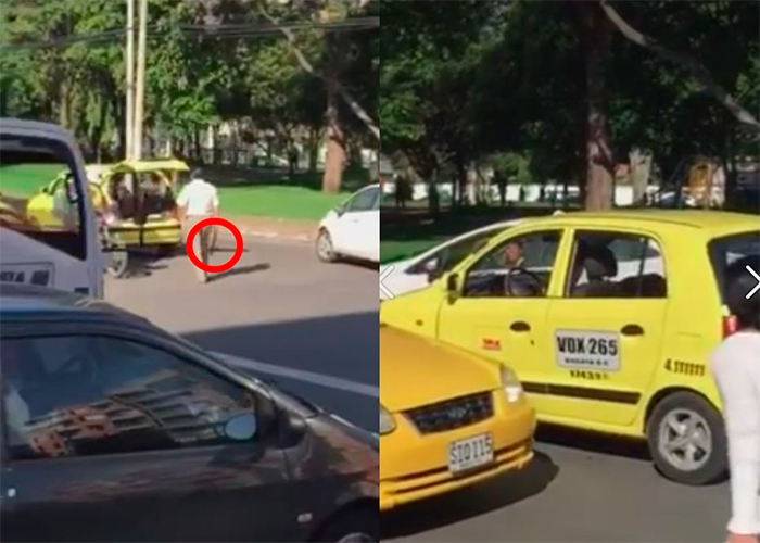 Con machete en mano taxista amenaza a conductor