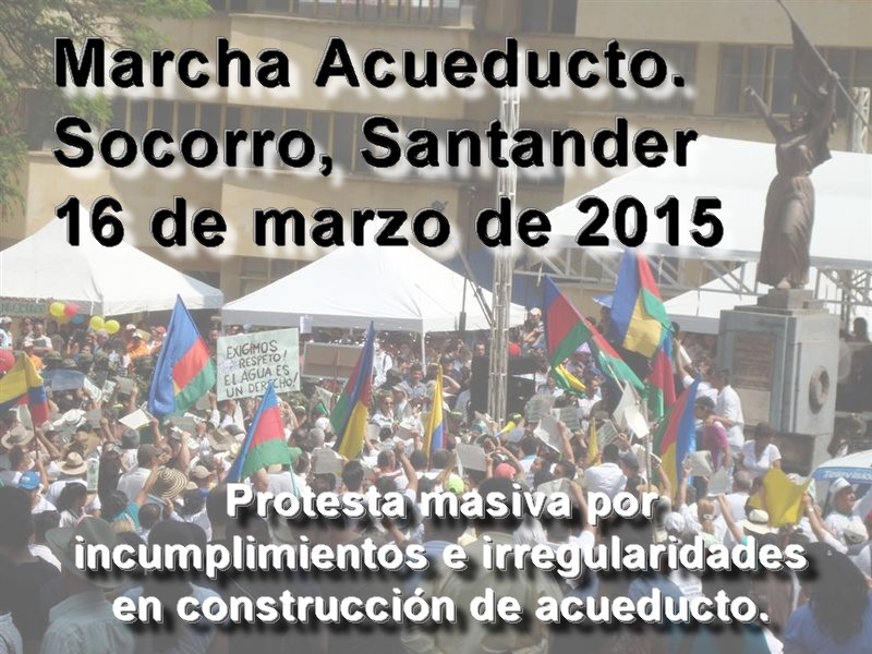 Vídeo: Marcha por el acueducto del Socorro, Santander