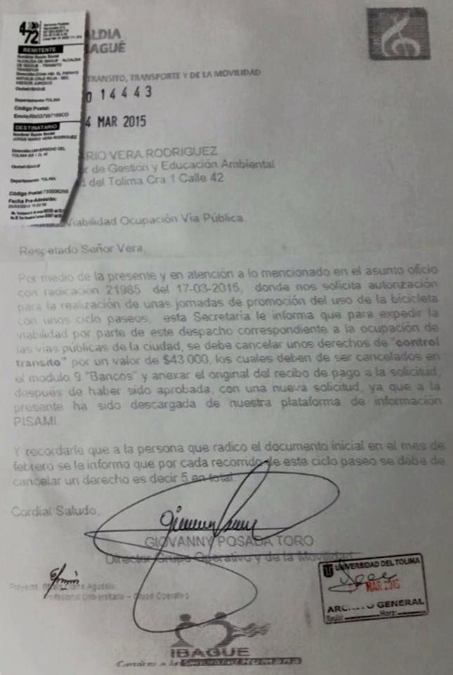 43 mil pesos cuesta montar bicicleta en Ibagué