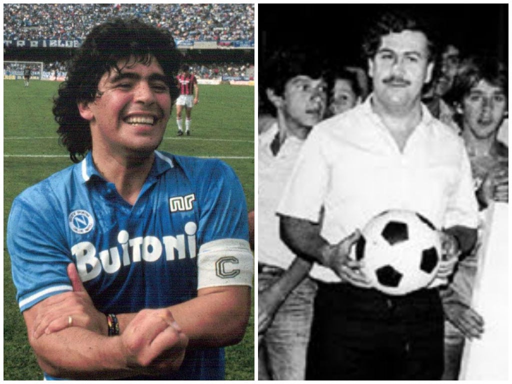 Maradona, Pablo Escobar e Higuita, un encuentro de amigos en La Catedral