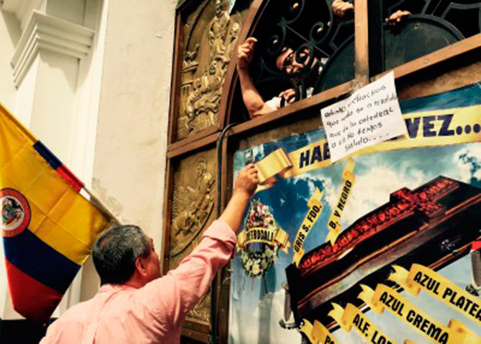 Los conductores que se tomaron la catedral de Cali