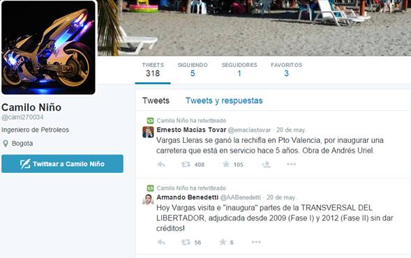  - La guerra del senador Benedetti en las redes sociales