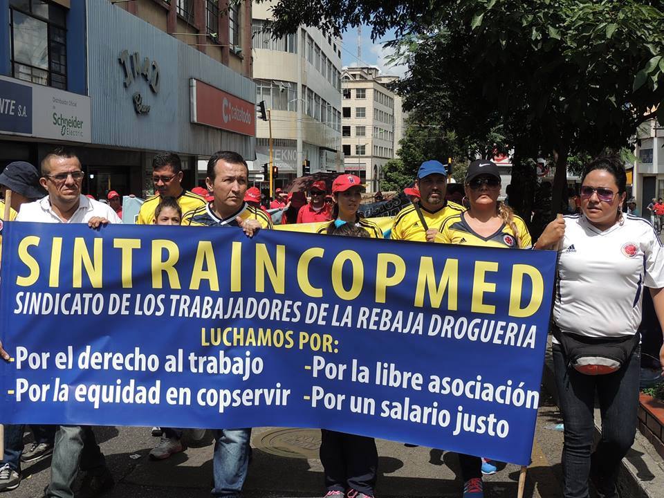 Persecución sindical por parte de drogas La Rebaja