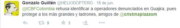 - El enfrentamiento de Gonzalo Guillén con Cristina Plazas llega a los estrados judiciales 