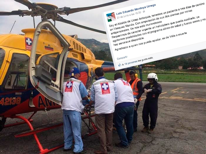 De cómo un post en Facebook salvó la vida de un herido por mina antipersonal