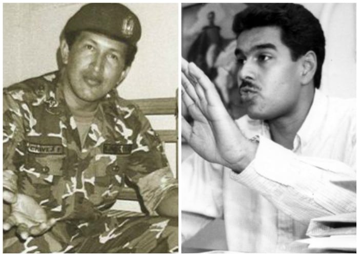 Cuando Hugo Chávez y Nicolás Maduro eran flacos