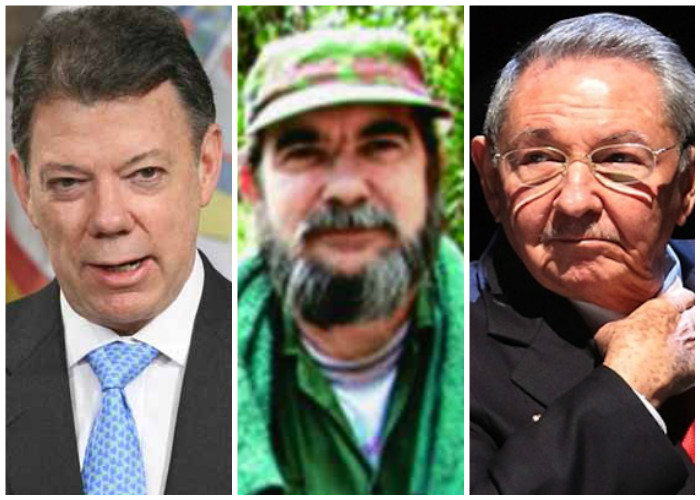 El encuentro de Santos, Timochenko y Raúl Castro en La Habana