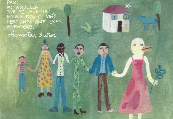 “Hacer paz es jugar y tener más tiempo para comer hamburguesa y perro caliente”