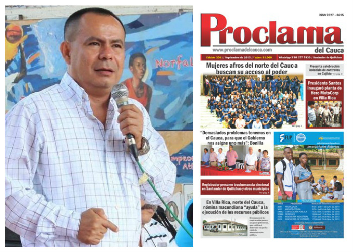 Alcalde de Santander de Quilichao intenta silenciar a Proclama del Cauca