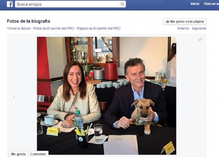 El perro de Mauricio Macri tiene su perfil en Facebook