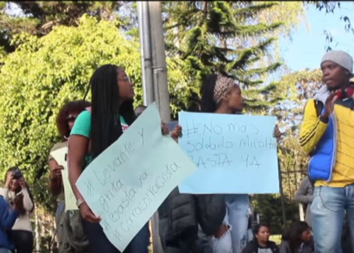 'Levántate y grita', colectivos de estudiantes afro se movilizan