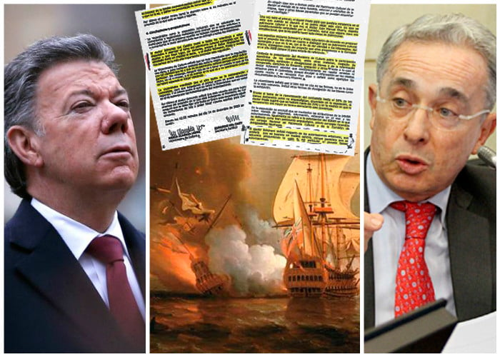 Las actas secretas de Uribe y Santos sobre el galeón San José