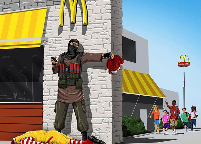 Un yihadista descabeza al payaso de McDonald's
