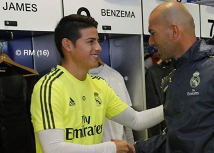 Zidane no quiere ver ni en pintura a James Rodríguez