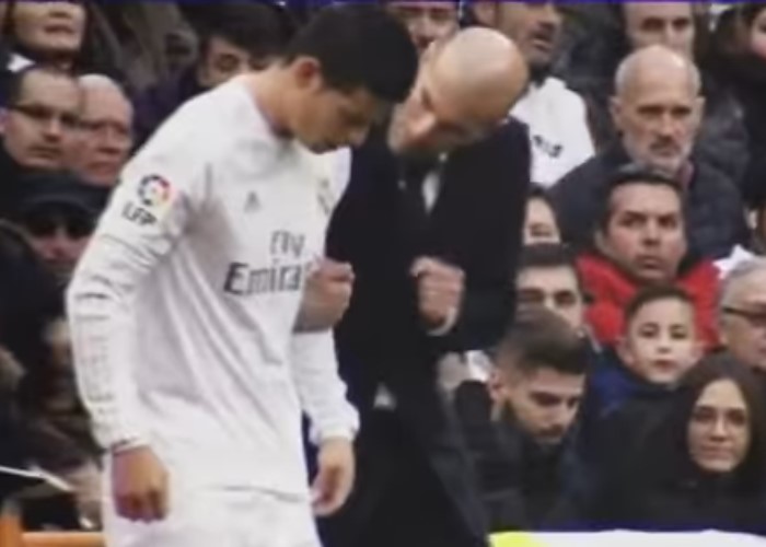 En video: la groseria de James a Zinedine Zidane