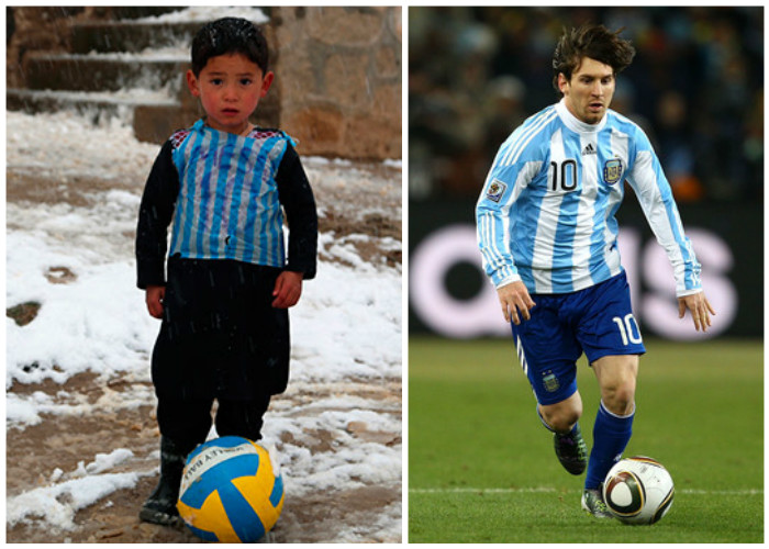 El niño afgano que cautivó con la 10 de Messi