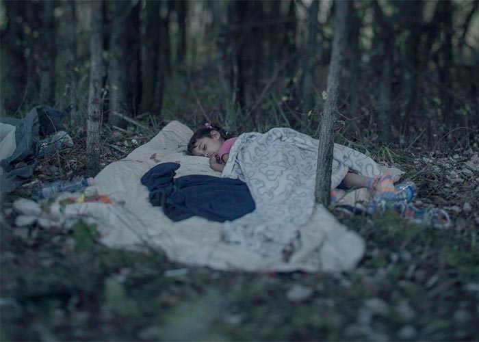 ¿Dónde duermen los niños refugiados sirios en Europa?