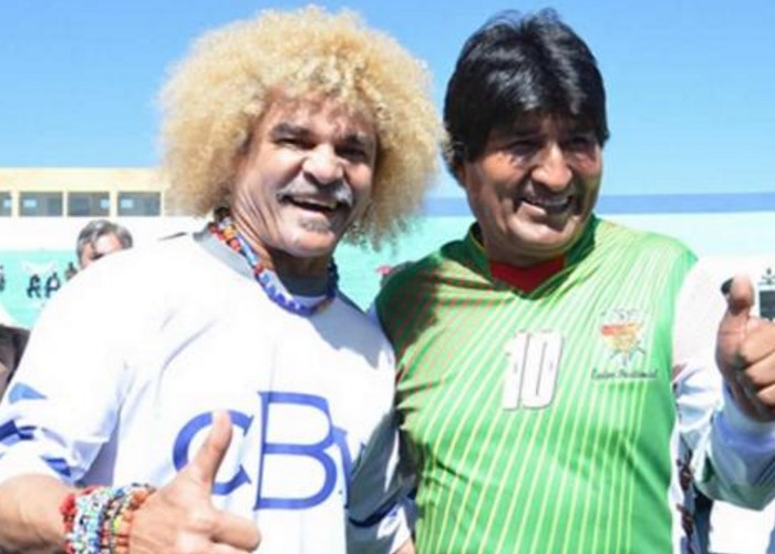 El Pibe Valderrama apoya reelección de Evo Morales
