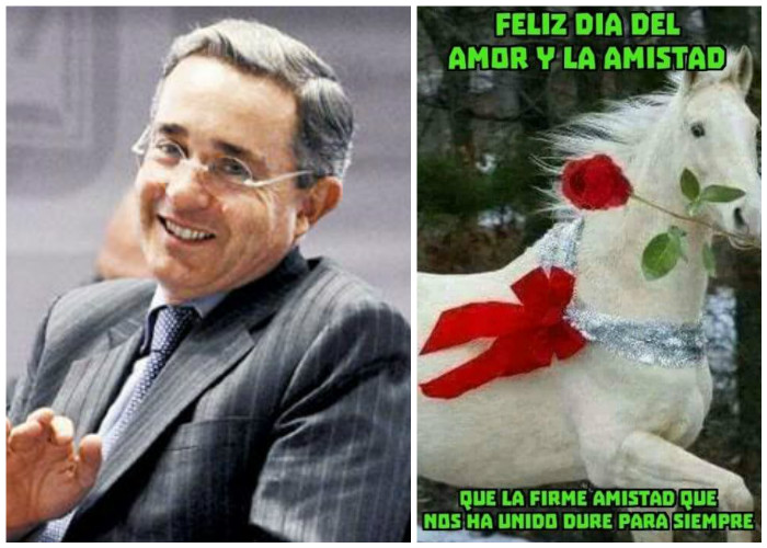 El cursi trino de Uribe en San Valentín
