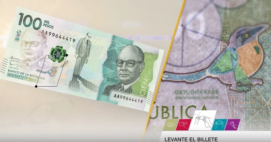 Que no lo engañen: aprenda a reconocer un billete de 100 mil pesos