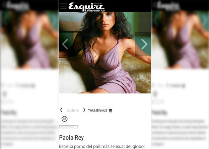 Para la revista Esquire la colombiana Paola Rey es una actriz porno brasileña