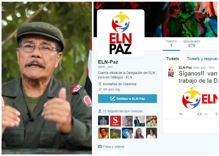 Estrenando cuenta de twitter ELN se sienta a la mesa de diálogo