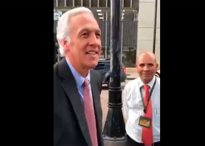 Samuel Moreno en las calles de Bogotá