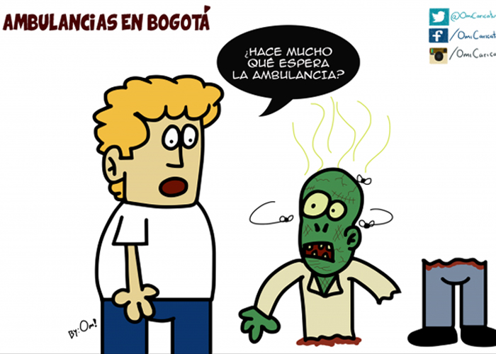 Caricatura: Ambulancias en Bogotá