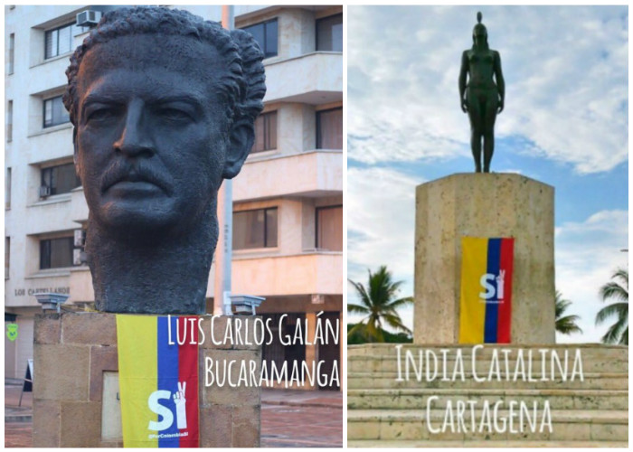 Polémica toma de 'Sí a la Paz' a monumentos nacionales