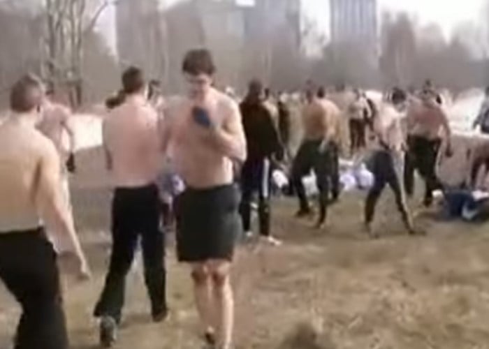 En video: así se preparan los Hooligans rusos para pelear