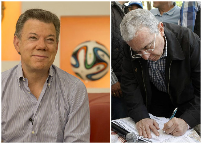 La campaña por la paz de Santos en la TV y la resistencia civil de Uribe en la calle