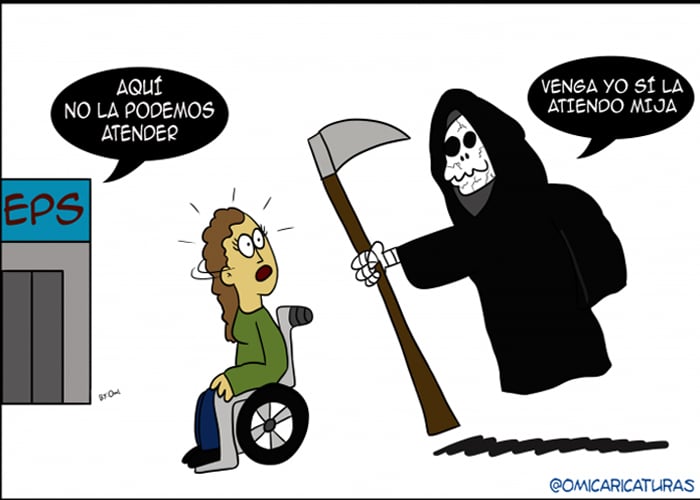 Caricatura: más pacientes para el Dr. Muerte