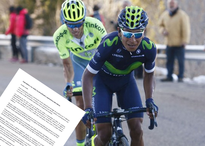Carta abierta a los medios de comunicación y espectadores del ciclismo