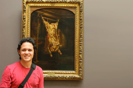 Daniel Segura Bonnett, cuando era pintor y profesor de los Andes