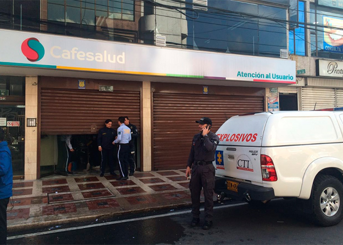 Sedes de Cafesalud y Salud Total en Bogotá son blanco de explosiones
