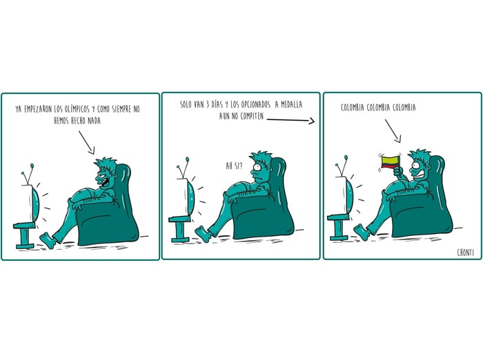 Caricatura: el hincha colombiano promedio