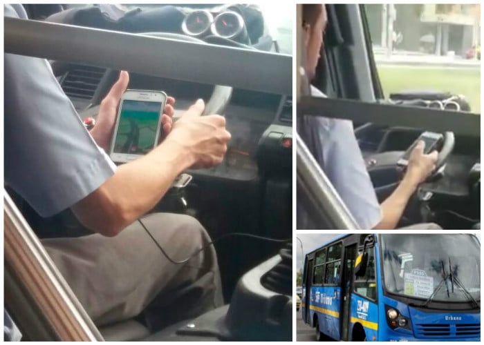 En video: Conductor del SITP en Bogotá maneja jugando Pokémon Go